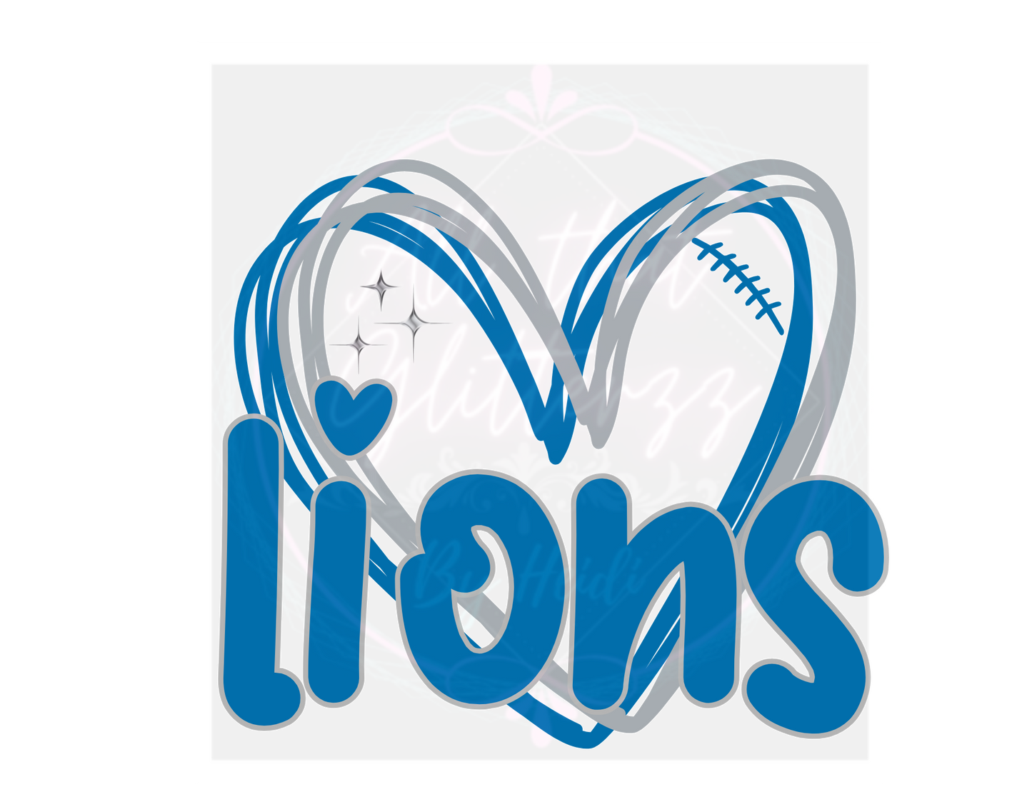 Detroit lions heart png