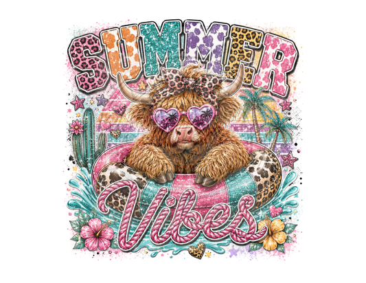 summer vibes highland cow